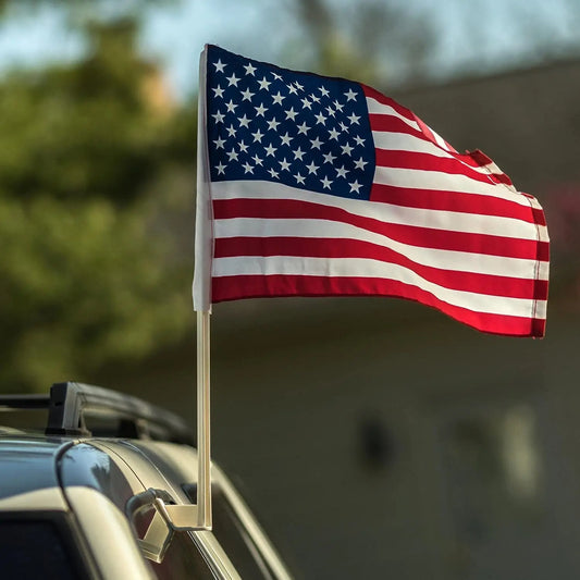 Car Window American Flag