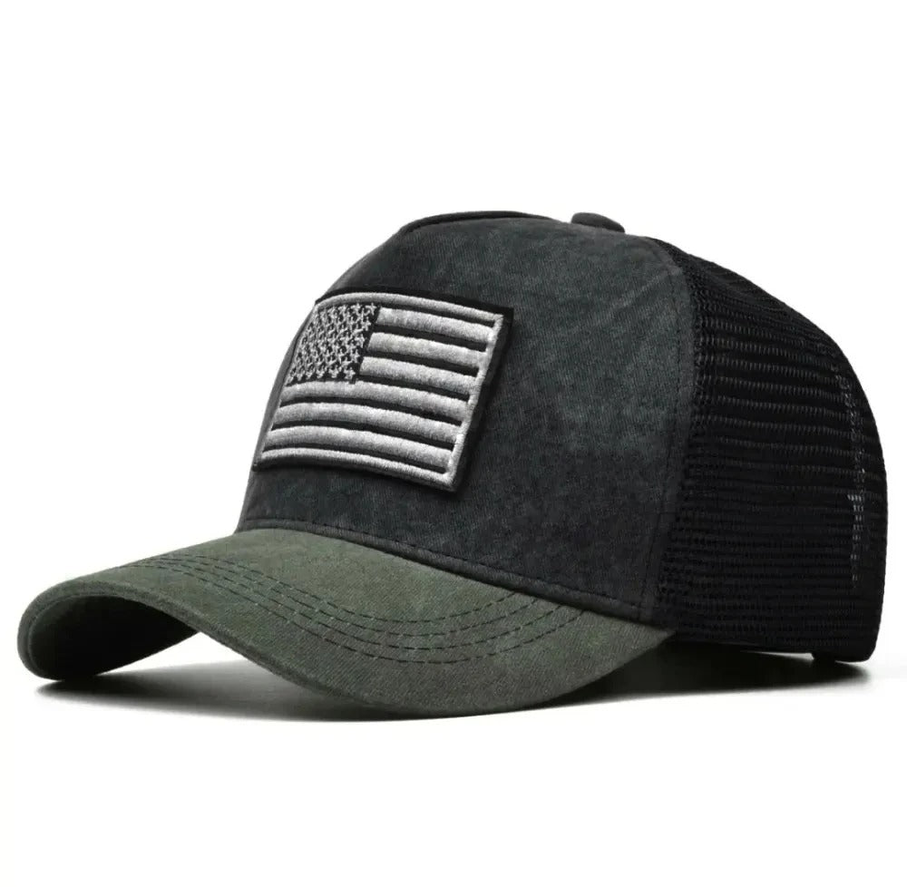 American Flag Patch - Trucker Hat